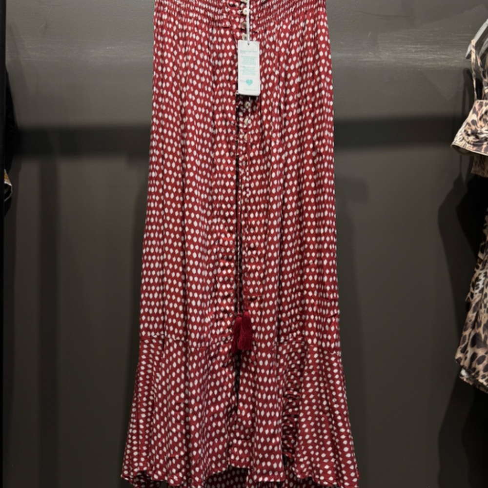 Tiare Hawaii polkadot red dress size One size